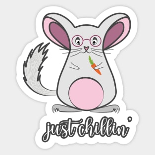 Chinchilla Just chillin Sticker